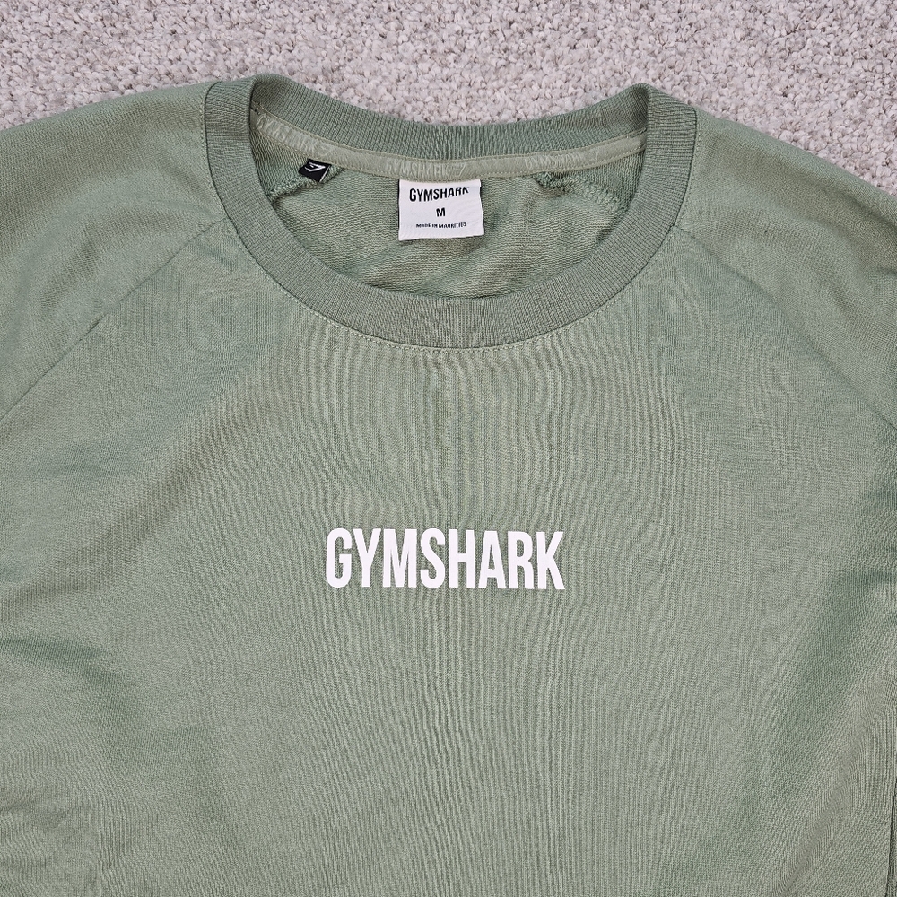 Gymshark Training Cropped Sweater - Green (small) Sweatshirt Does Not Have Lines